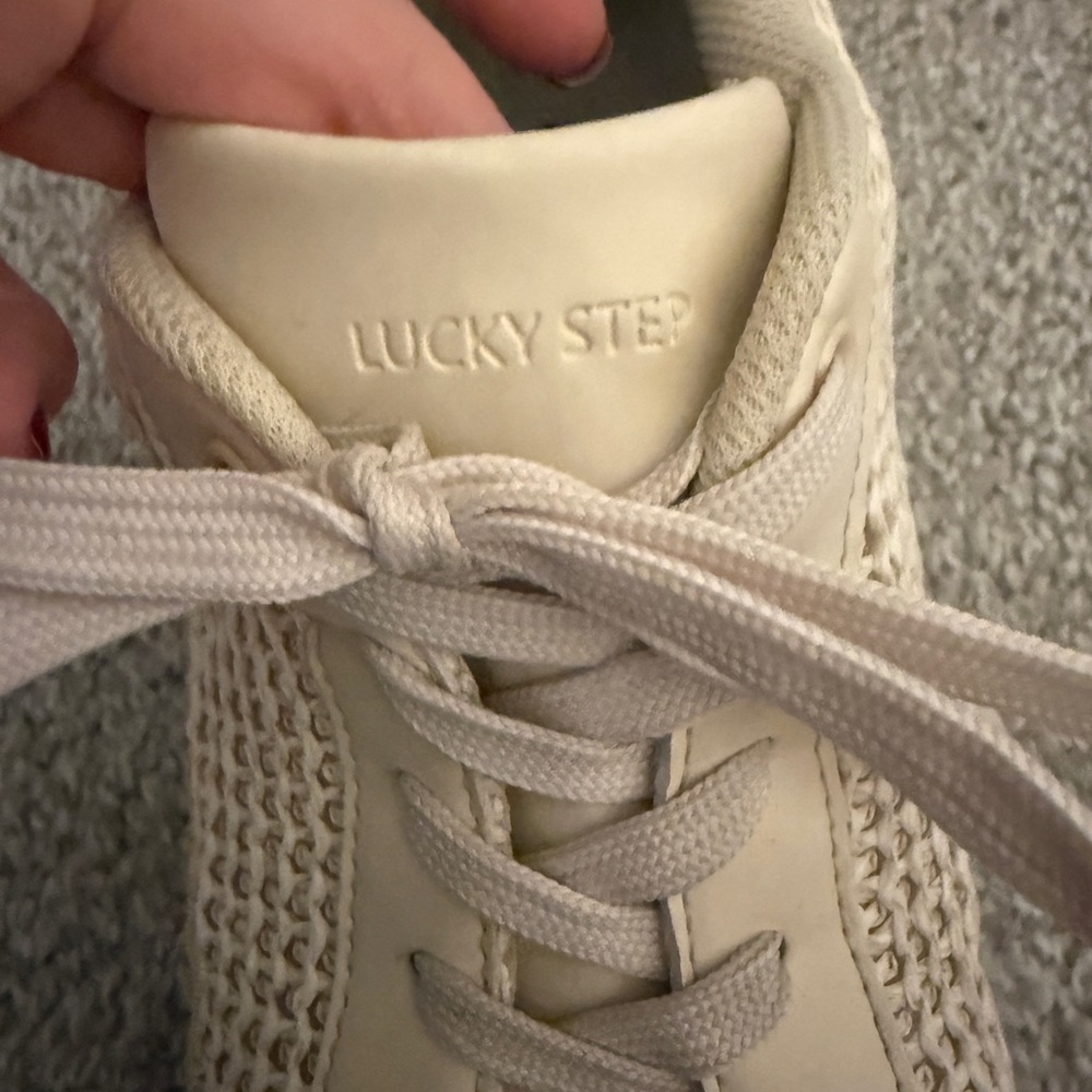 Elegant Cream Platform Sneakers for Women - Picture 9 of 10
